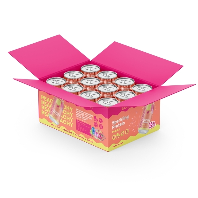 Peach Sparkling Protein Water 330mL 12-pack