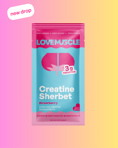 Creatine Sherbet | Sour Strawberry Sample 3-Pack