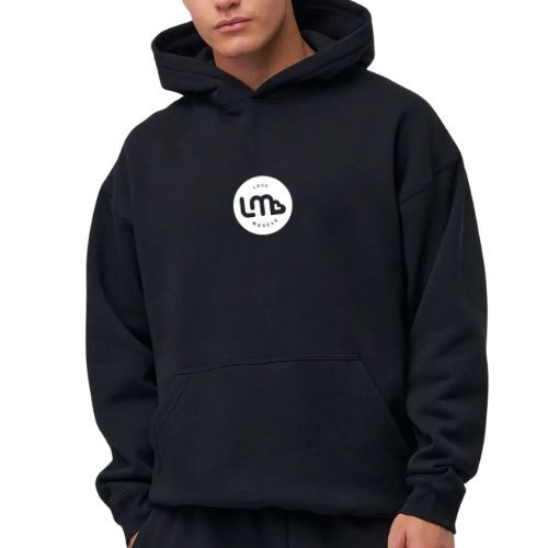 Mens Black Muscle Hoodie