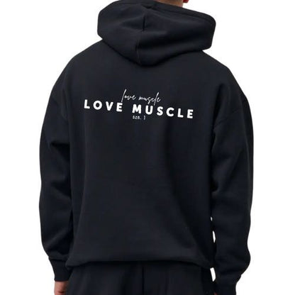 Mens Black Muscle Hoodie