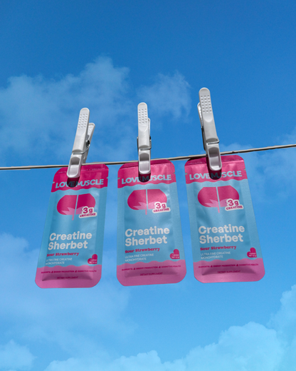 Creatine Sherbet | Sour Strawberry Sample 3-Pack