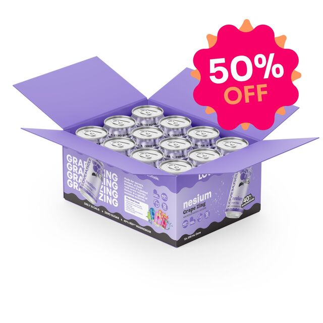 Grape Zing nesium Magnesium Water 330mL 12-pk